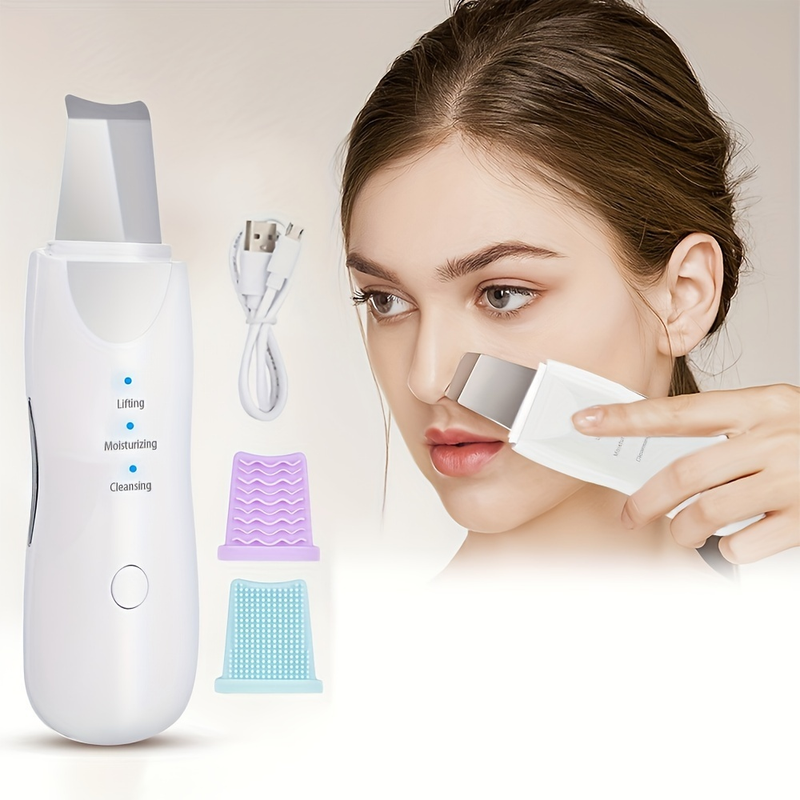 Aparelho de Peeling Esfoliante Ultrassônico Limpeza Facial Profunda Remoção de Cravos Antirrugas Sonic Skin Sonic Skin