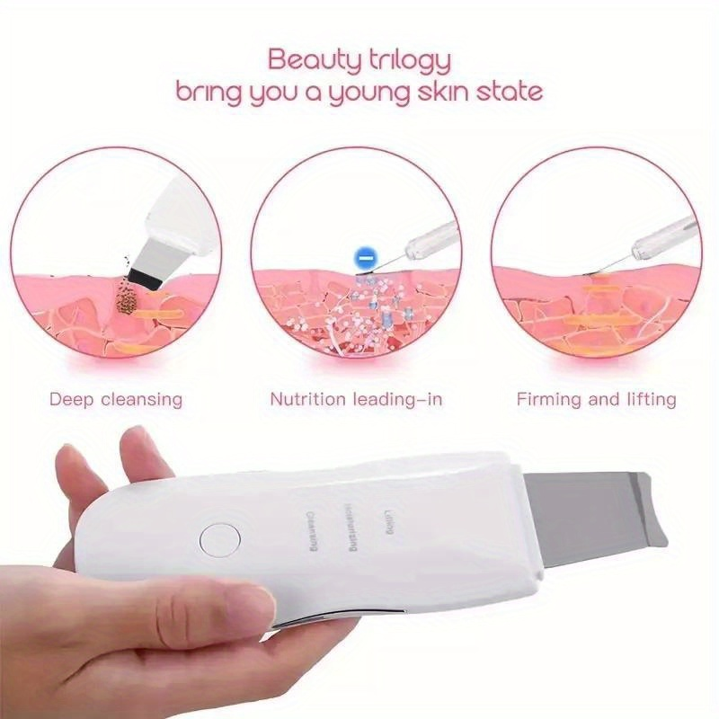 Aparelho de Peeling Esfoliante Ultrassônico Limpeza Facial Profunda Remoção de Cravos Antirrugas Sonic Skin Sonic Skin