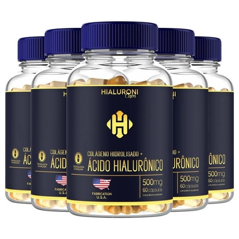 3x Ácido Hialurônico Hialuroni 180caps