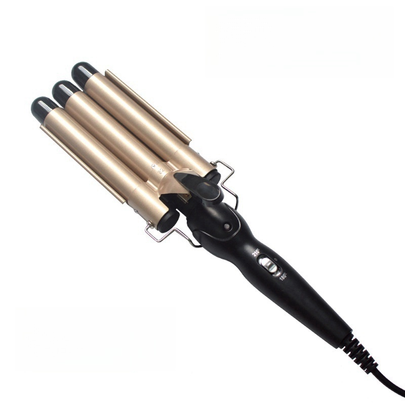 Modulador Triondas Ondulador Formador Triplo 22/25mm Modelador de Cachos Fino Onda Cabelo Cerâmica 110V/220V