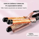 Triondas Ondulador Formador Triplo 22/25mm Modelador de Cachos Fino Onda Cabelo Cerâmica 110V/220V