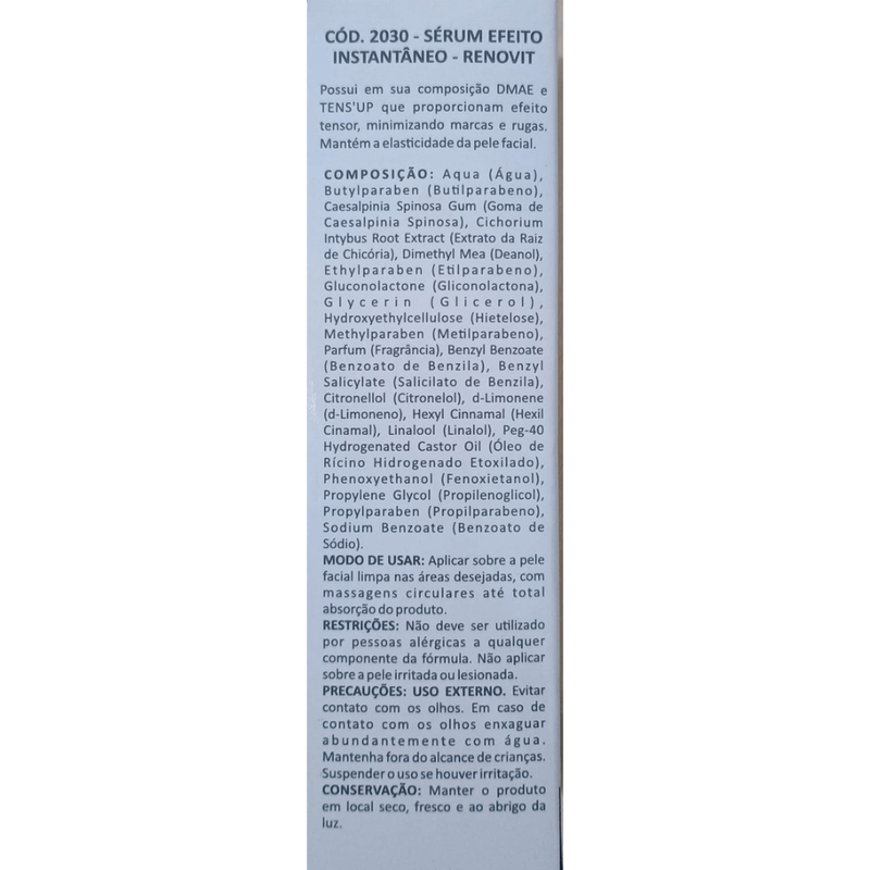 Serum Efeito Cinderela Instantaneo 30ml Anti-rugas