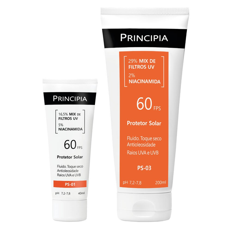 Principia kit Protetor solar facial PS-01 + Protetor solar corporal PS-03