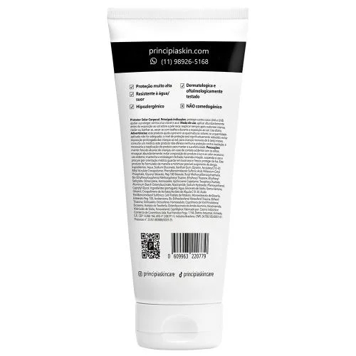 Principia kit Protetor solar facial PS-01 + Protetor solar corporal PS-03