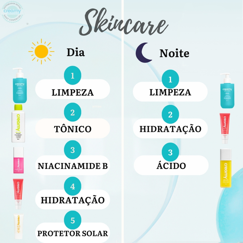 CREAMY GEL DE LIMPEZA LIMPADOR SUAVE ANTIOLEOSIDADE CREAMY