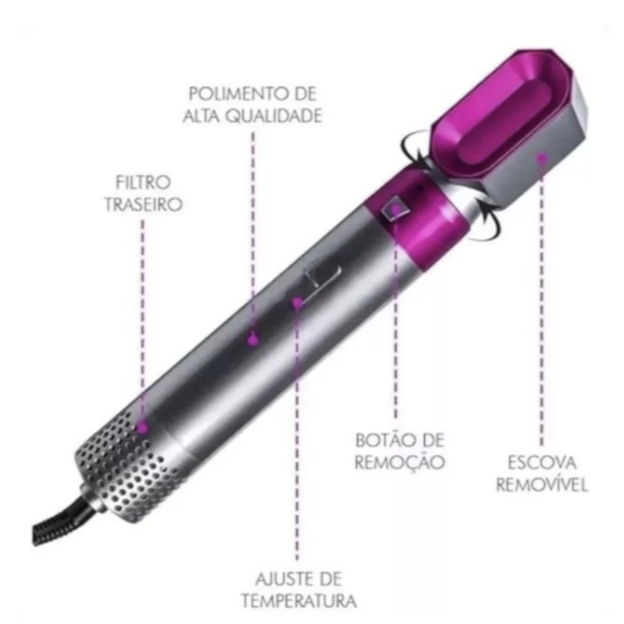 Airwrap Styler 5 em 1 secador de cabelo escova de ar quente modelador de cabelo 110v