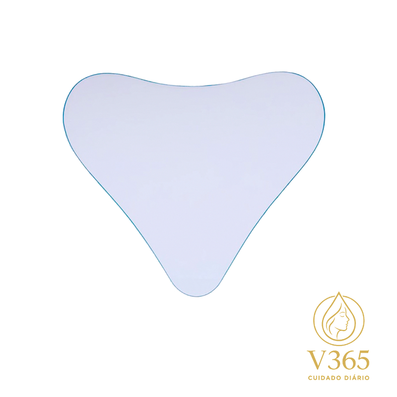 Adesivo Placa de Silicone Anti rugas para Colo e Peito Modelos Tê e Triângulo Reutilizável com Colágeno e Ação Protetora