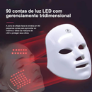 Máscara Facial LED 7 Cores Profissional – Clareia a Pele, Controla Acne e Reduz Poros para Tratamento Facial em Casa