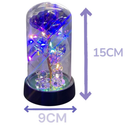 Rosa Encantada com LED Acrílico Presente Dia das Mães Namorados Mulher Rosa Eterna Decorativa