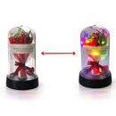 Rosa Encantada com LED Acrílico Presente Dia das Mães Namorados Mulher Rosa Eterna Decorativa