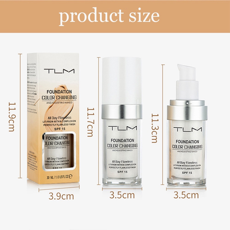 TLM 30ml Base Concealer Creme Creme à prova d'água Base de Cobertura Completa. Esse produto terá entrega Internacional, então o prazo de entrega pode variar, chegando em no máximo 30 dias.