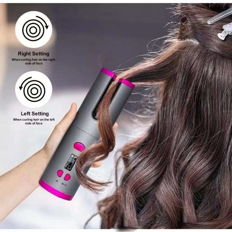 Modelador de cabelo automático sem fio com bateria recarregável de cerâmica embutida marisa