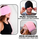 ❄️Touca Gelada para Enxaqueca + Máscara Facial Confortável: Alívio Natural da Dor!