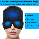 ❄️Touca Gelada para Enxaqueca + Máscara Facial Confortável: Alívio Natural da Dor!